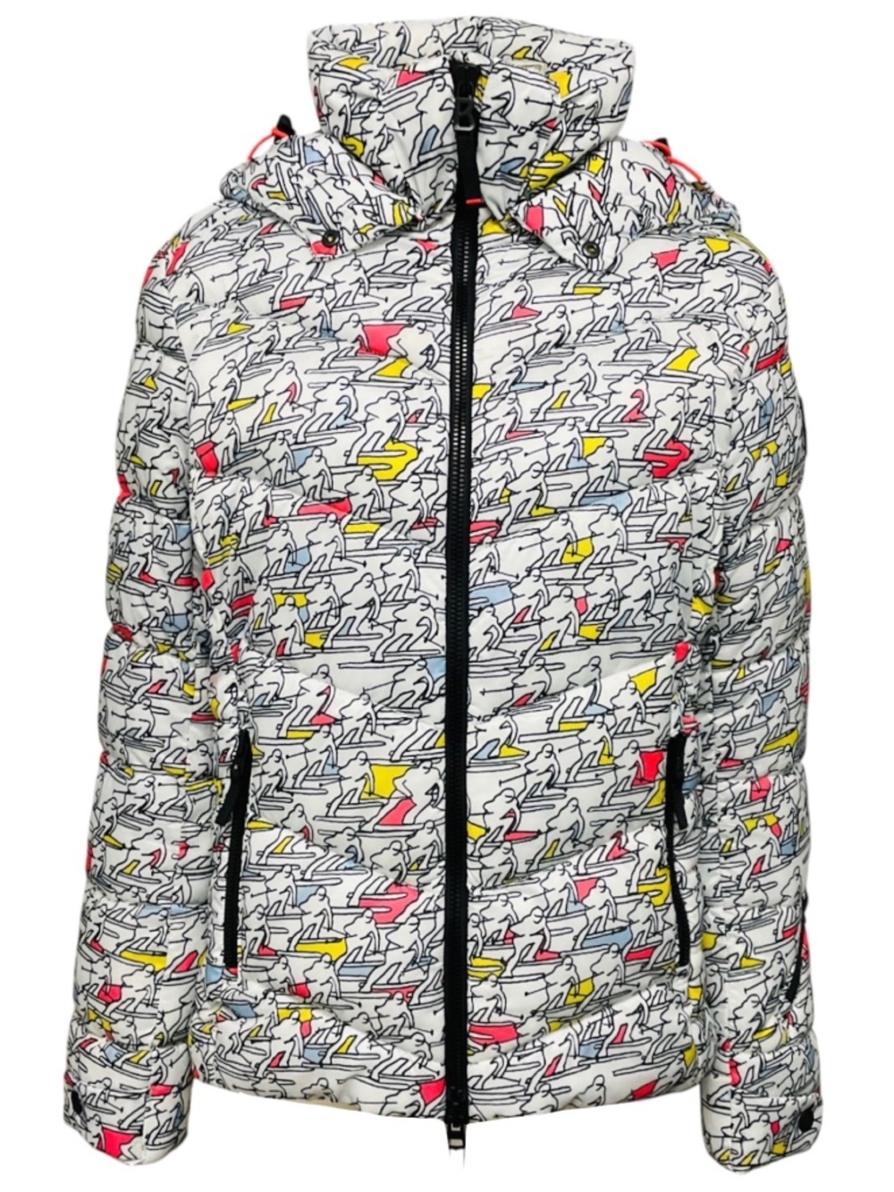 BOGNER FIRE + ICE WHITE MULTI SAELLY-D DOWN SKI JACKET